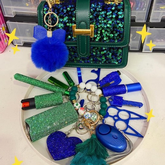 Emerald City Set - Premium self defense keychain set for women's personal safety. Features Keychain attachment and Durable construction.