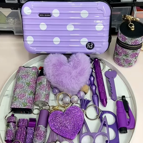 Taro Sago Set - Premium self defense keychain set for women's personal safety. Features Keychain attachment and Durable construction.